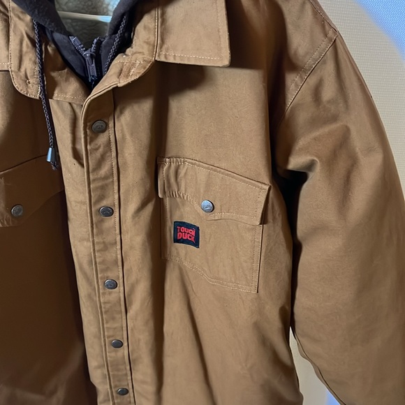 Men’s outdoor Jacket large fleece lined like new, inside pockets attached hood - Picture 3 of 11